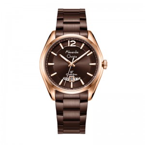 Alexandre Christie AC 8679 Rosegold Brown Man MDBROBO